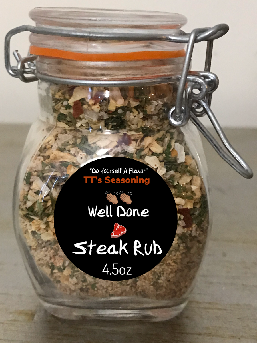 Salt Free Steak Rub, 2.7 oz. In Glass Bottle, Non GMO